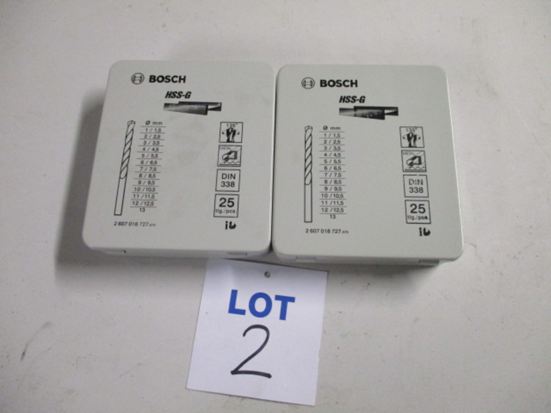 (2 Sets) Bosch Unused HSS-G Jobber Drills - Image 3 of 3