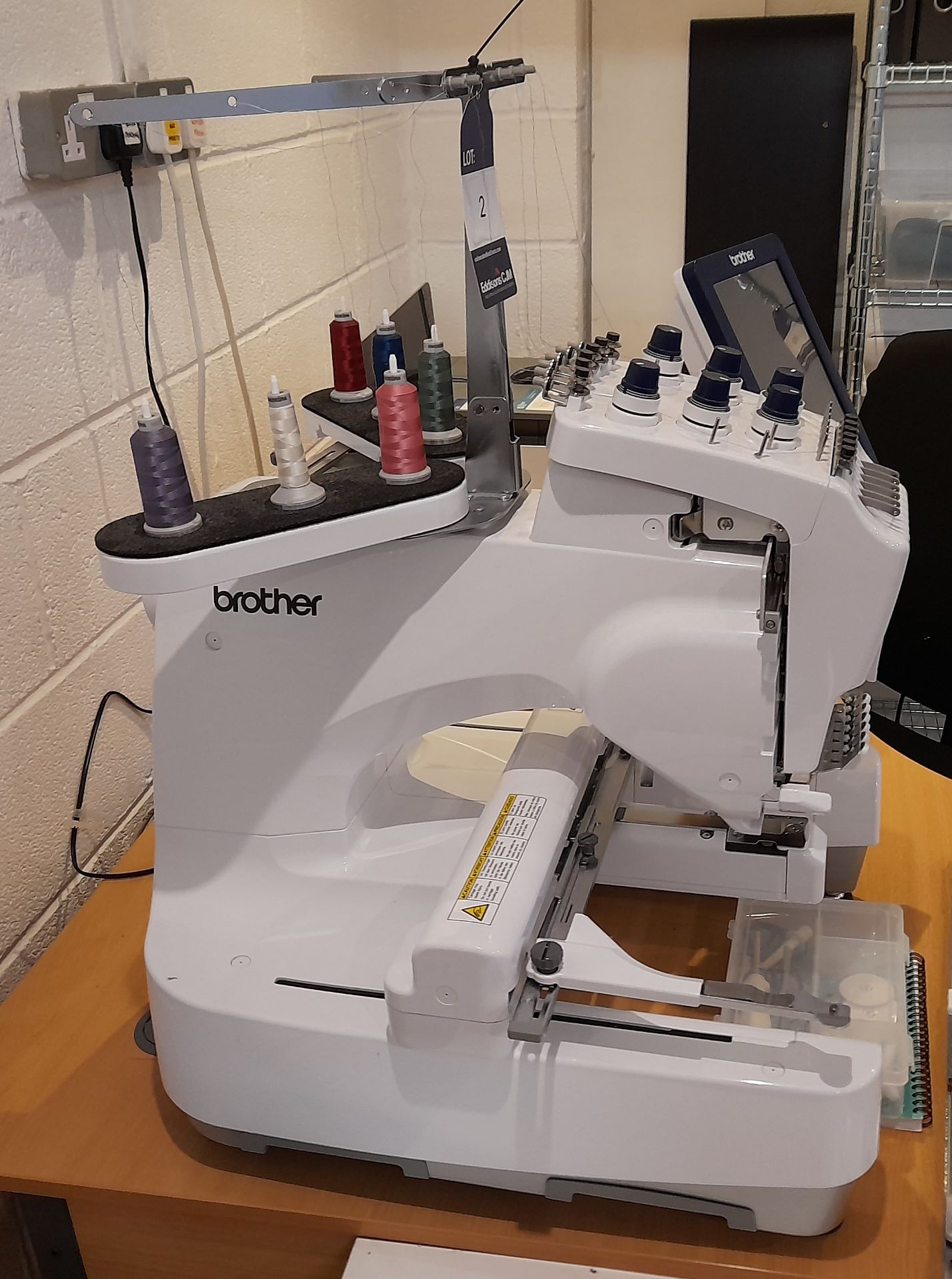 Brother Entrepreneur 6-Plus PR670E 6 thread single head embroidery machine, serial number E77688- - Image 3 of 4