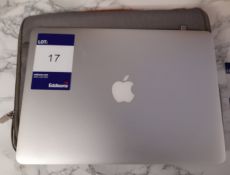 Apple MacBook Air 13”, Early 2015, Model A1466, EMC 2925, Serial Number C1MT1B6MH3QF, with charger