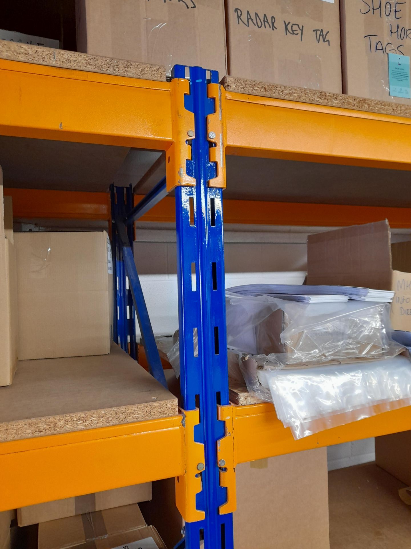 4 x Bays of pallet racking, comprising 5 x endframes (7ft x 800mm), and 28 x crossbeams (8ft) - Image 5 of 5