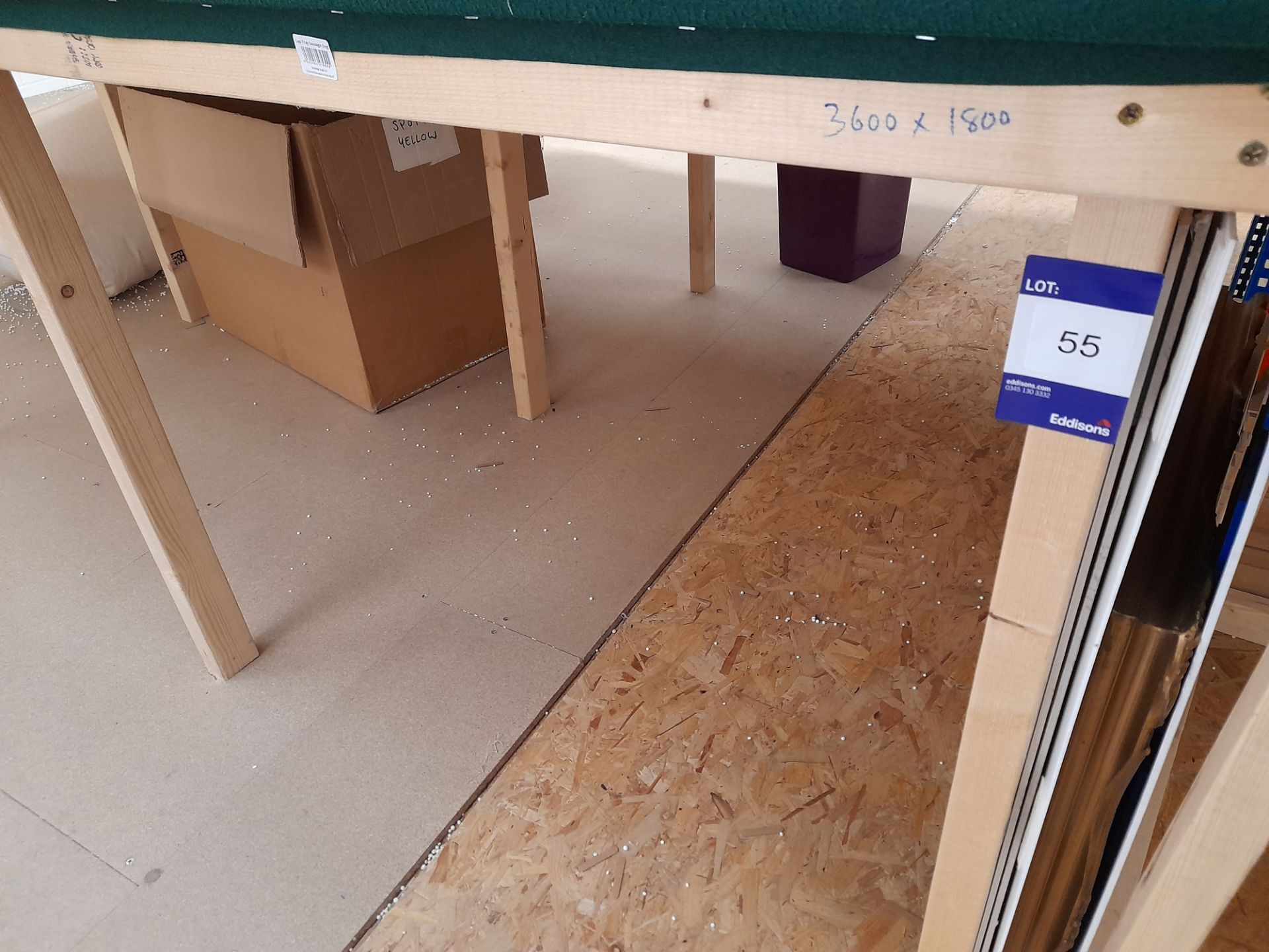 Wooden workbench to mezzanine (Approx. 3600x1800) - Image 2 of 2