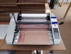 GMP Excelam Mk II - 355 Q laminator, max. laminating width 350mm, Serial Number EG 00105K, 240V