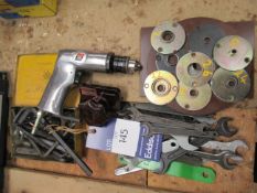 Miscellaneous including spanners, universal pneumatic/air tool drill, flanges etc