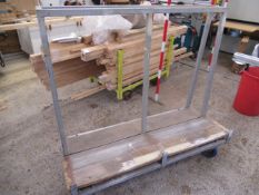 Metal framed storage trolley (partitioned-single sided) 1550mm long