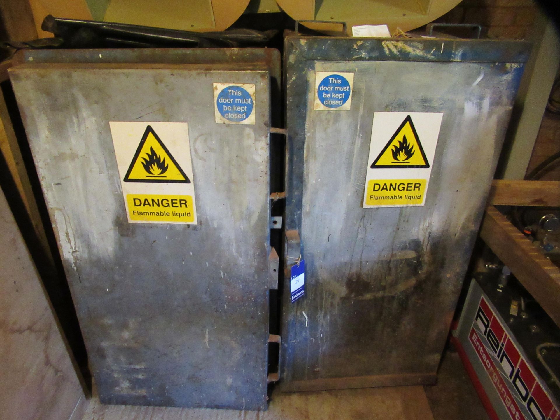 2x Haz-Chem storage cabinets approx. 1340mm tall x 650mm wide x 640mm deep