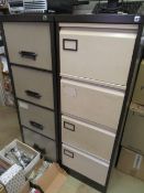 2x four drawer filing cabinets