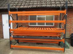 Boltless racking comprising of 20x 2650mm crossbeams, 3x 2500mm tall uprights and 18x 900mm shelf br