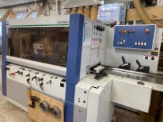 2011 Weinig Variomat 4 side, 5 head moulder, S/N 115681 with quantity of Tungsten knives.