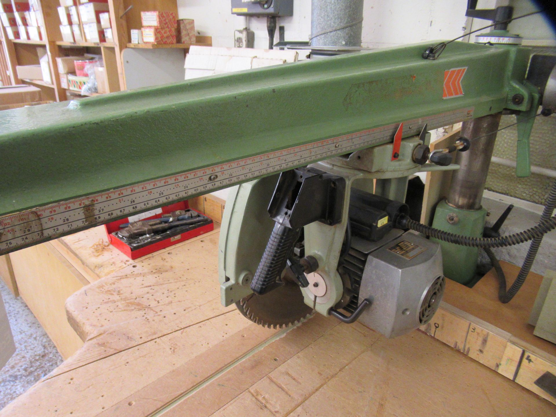 Maggi cross cut saw, 3Kw, Max 400mm diameter, 700mm cutting lengths - Image 6 of 8