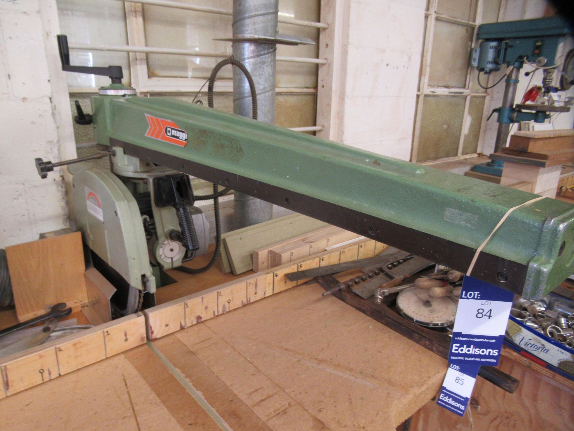 Maggi cross cut saw, 3Kw, Max 400mm diameter, 700mm cutting lengths - Image 3 of 8