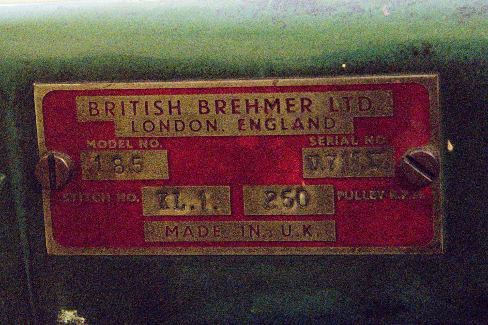 Brehmer Stitcher Model No. 185. Serial No. V711.N. - Image 2 of 2
