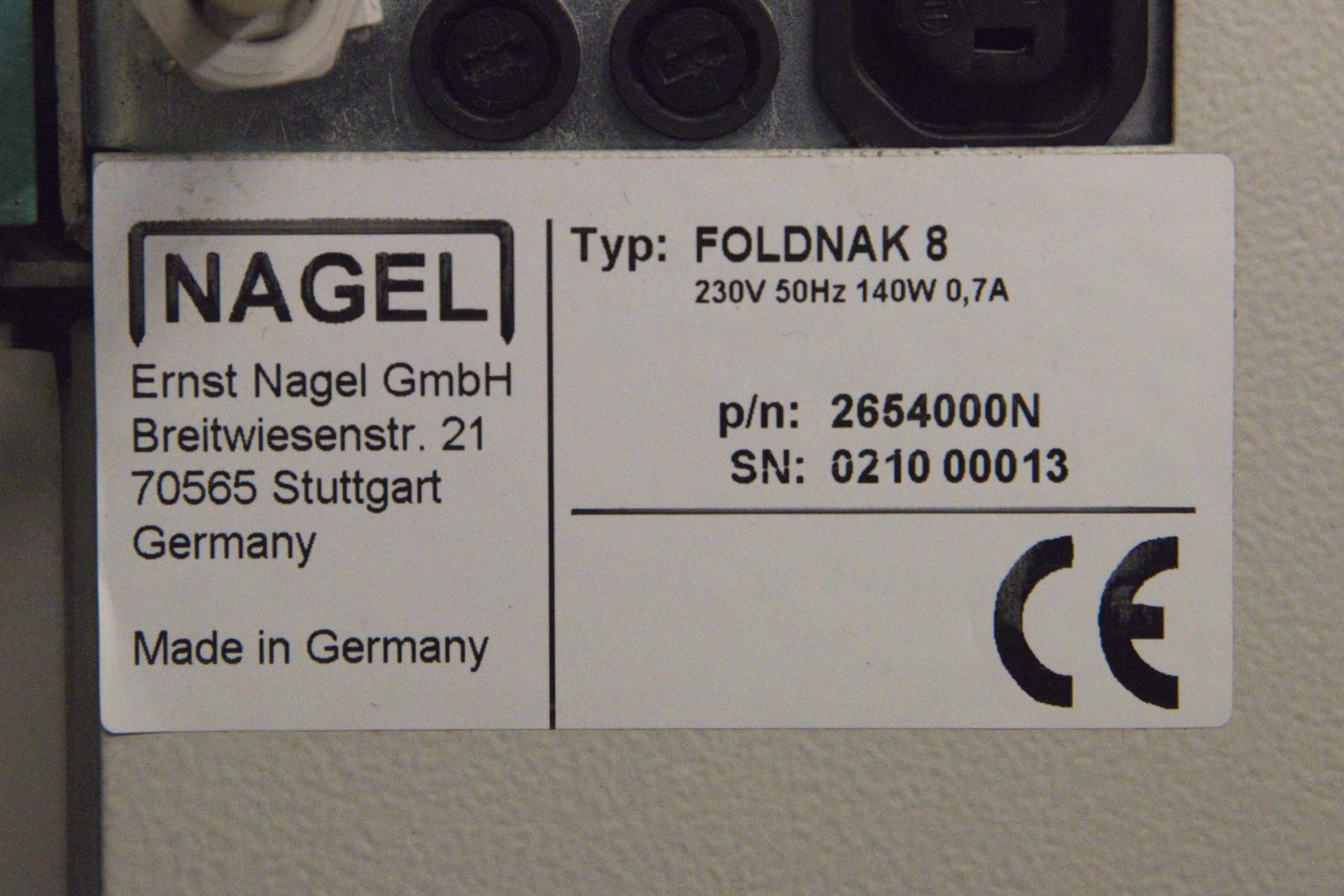 Nagel Foldnak 8 booklet maker SRA3 Serial No. 021000013 - Image 2 of 2