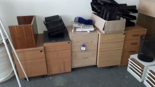 5 various Pedestals & Desk Trays (Located on 1st F