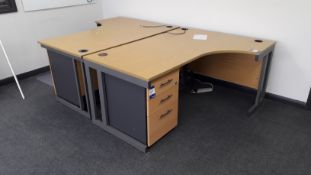 2 Desks & Pedstals, 2 Ikea 2-drawer Chests, Coat S