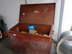 Steel Site Chest with Quantity of Glazing Consumables & Fixings