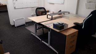 Furniture to office to include; 3 Adjustable Desks