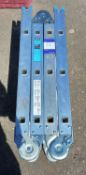 MacAllister Aluminium Folding Ladder 4 x 3 Step - Located in Smalley