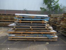 Quantity of metal sheeting and offcuts of various lengths and widths (the max being 3000mm x 1220mm)