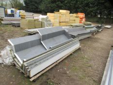 A mixed lot to include a large selection of industrial Shed guttering etc