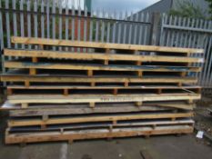 Quantity of metal sheeting and offcuts of various lengths and widths (the max being 3000mm x 1220mm)