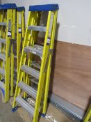 2 x 5-tread fibreglass ladders