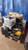 Pallet containing various printers, fax machines a