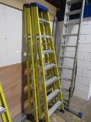 2 x 7-tread fibreglass ladders