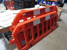 7 x Plastic safety barriers