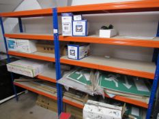 2 Bays boltless shelving and contents