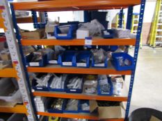 Single bay boltless shelving and contents grommets, conduits etc