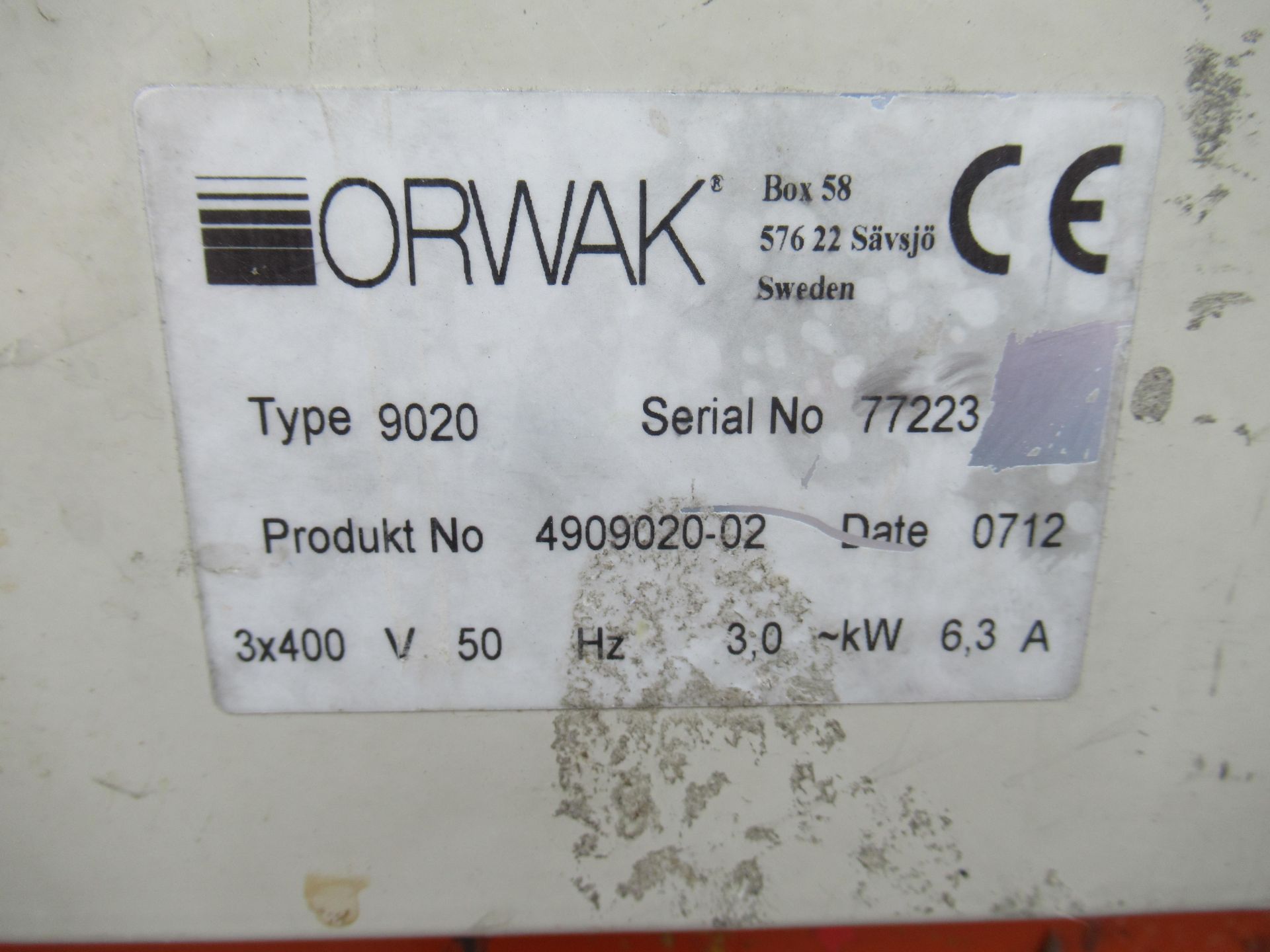 An Orwak 9020 Triple Chamber Baler - Image 3 of 7