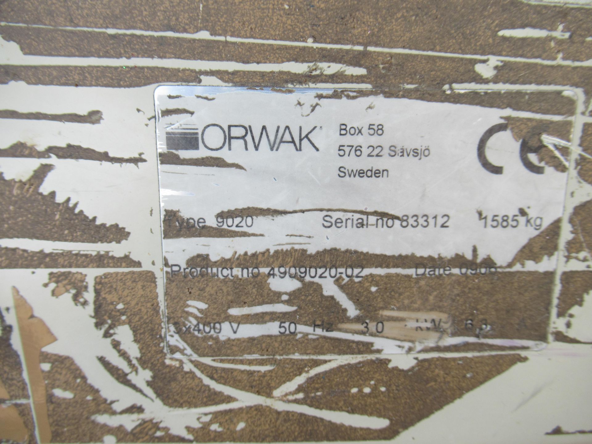 An Orwak 9020 Triple Chamber Baler - Image 9 of 10