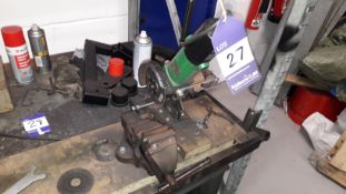 Hitachi G125R Disc Cutter with bespoke fitted Chop Saw Attachment & Vice