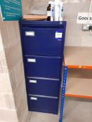 Metal four drawer filing cabinet (Contents excluded)
