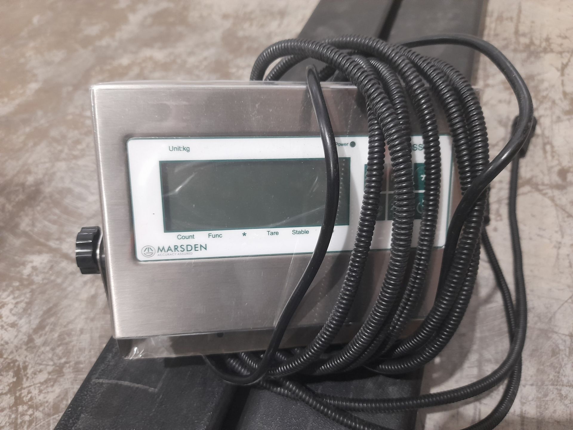 Marsden 1-100-ss weighing indicator, with portable weighing cells, max. 600kg, e=100g, s/n 35906 - Image 3 of 5