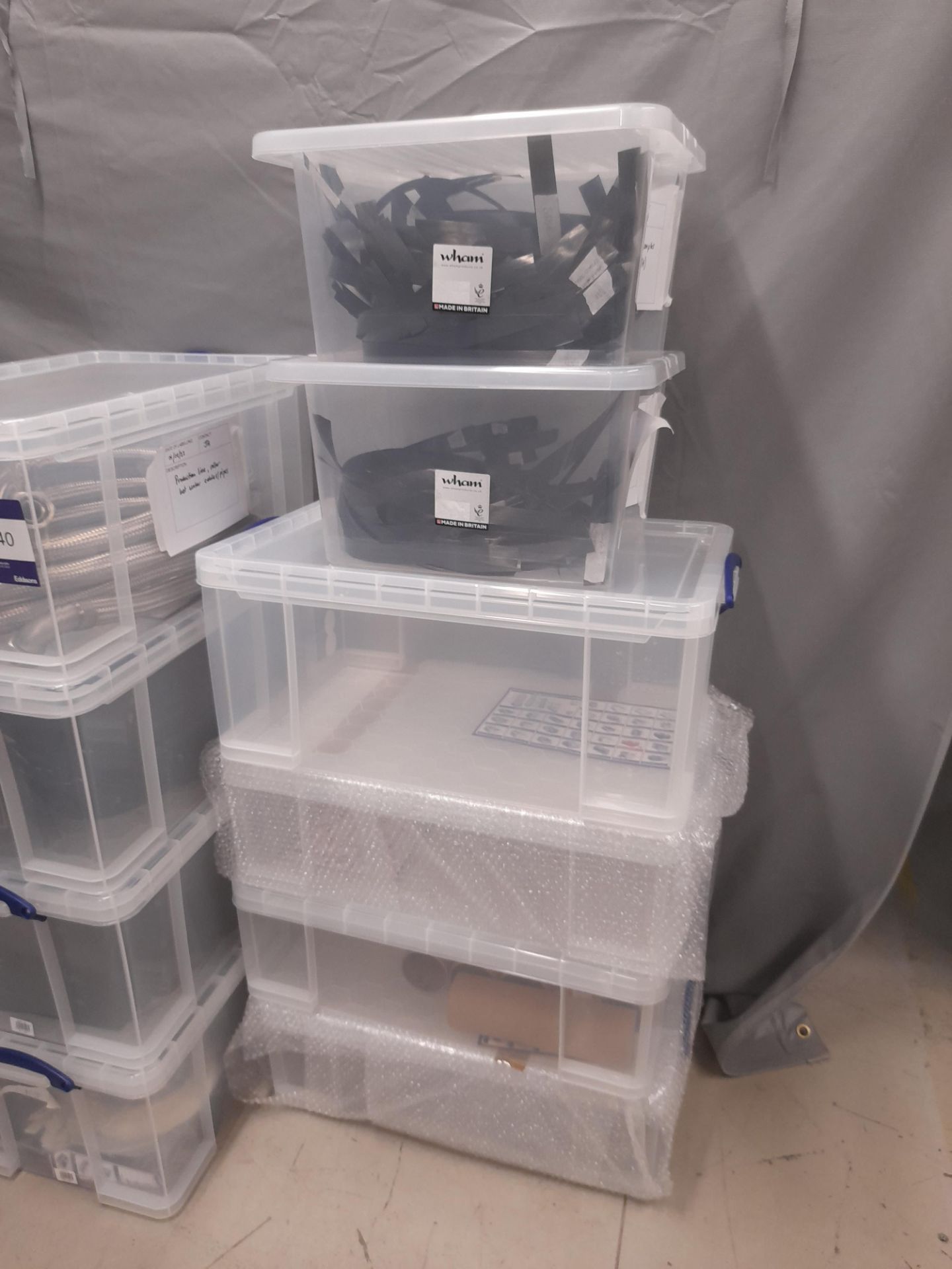 8 - Various 64L & 50L 'Really Useful Boxes' plastic crates, with 2 - Wham boxes, as photographed, - Image 3 of 3