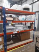 1 - bay of four tier boltless shelving, 1800mm x 2000mm x 920mm, including contents