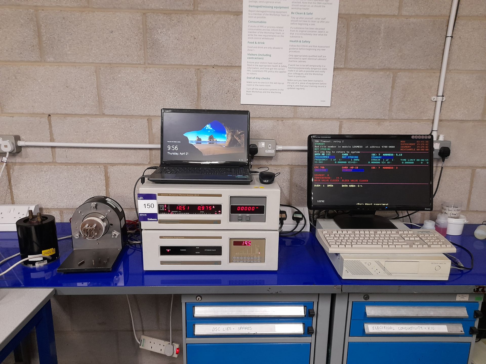 DMA 3 Comprising; Polymer Laboratories Dynamic Mechanical Thermal Analyser, MK III, Polymer