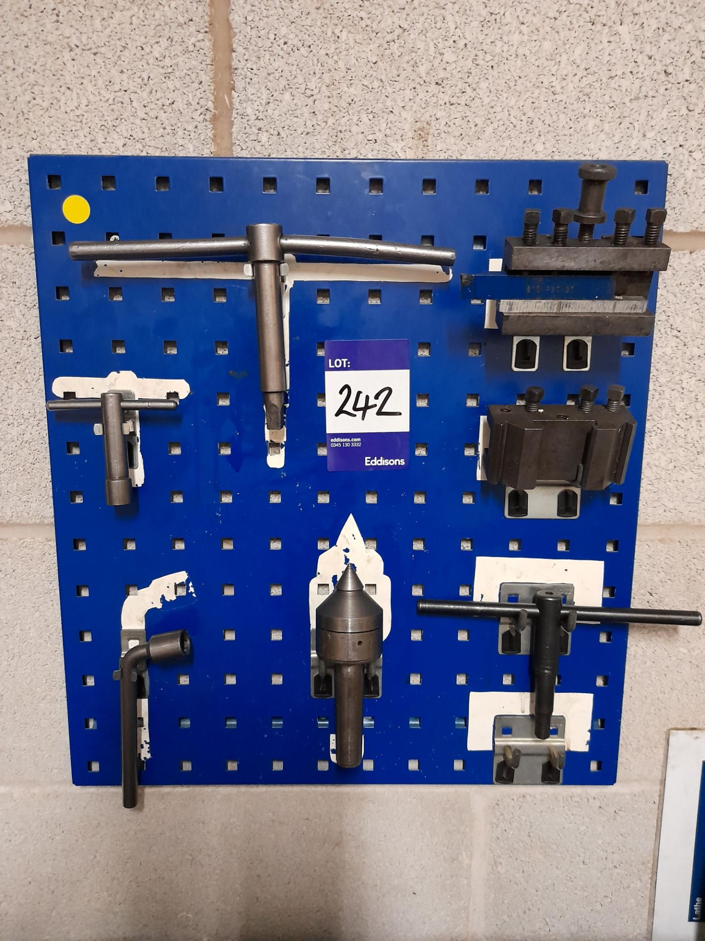 Colchester Master 2500 lathe, with wall mounted tool/chuck holder and contents (Please note that - Image 4 of 4