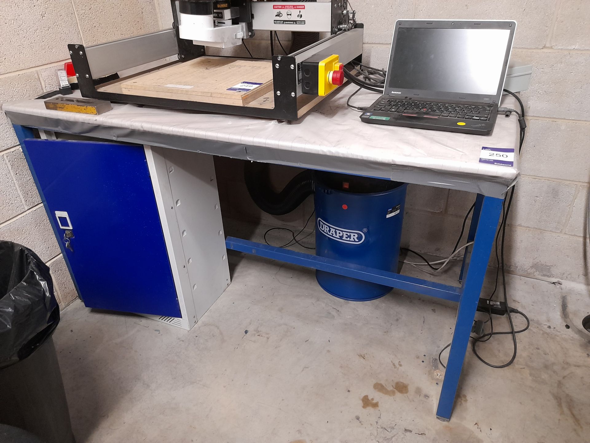 1 x Laboratory workbench, with single door cabinet - Image 2 of 2