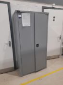 Probe double door steel cupboard, with contents of PPE included