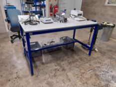 Laboratory workbench, with power outlets, 1500mm x 750mm