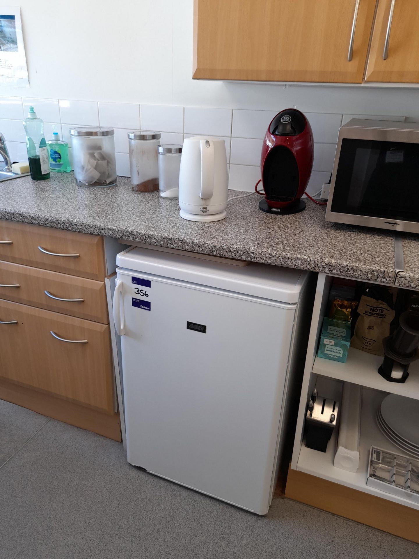 Undercounter fridge, 2 – microwaves & kettle - Image 2 of 3