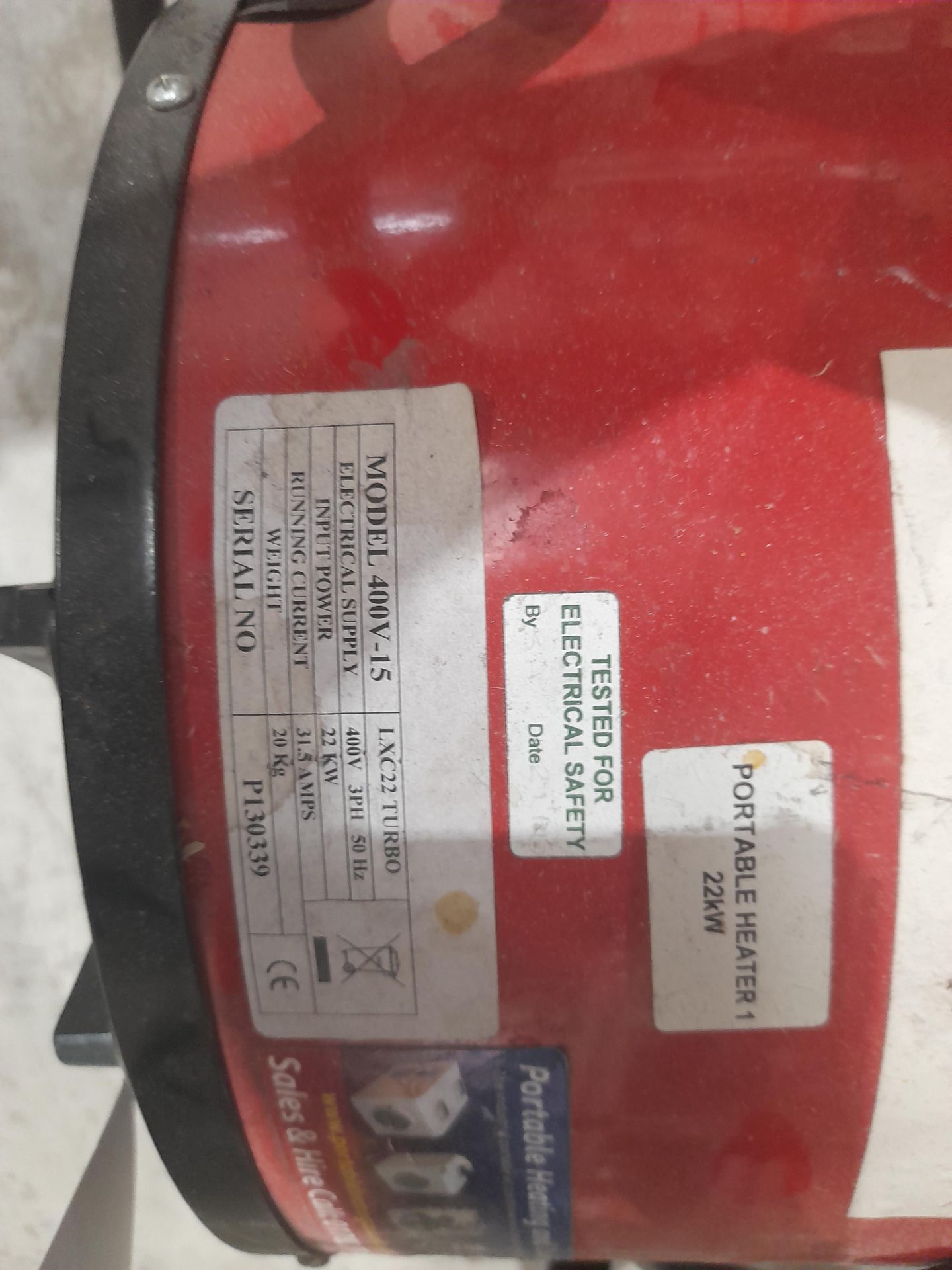 Model 400v-15 portable electric heating unit - Image 2 of 2