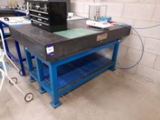 Granite topped calibrated marking out table, 1530mm x 920mm