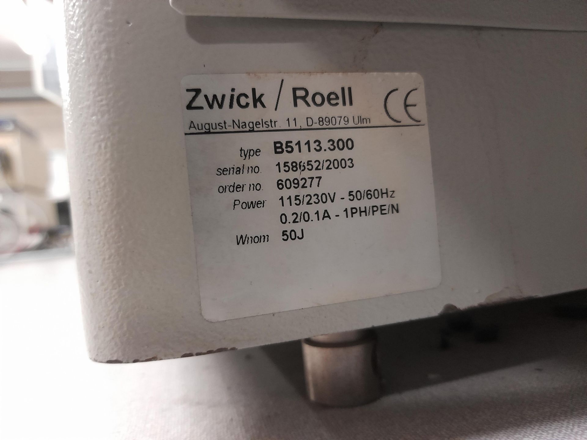 Zwick/Roell Type B5113.300 pendulum impact tester, s/n 158652/2003 - Image 3 of 4