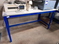 3 x Laboratory workbenches, one with power outlets, 1500mm x 760mm