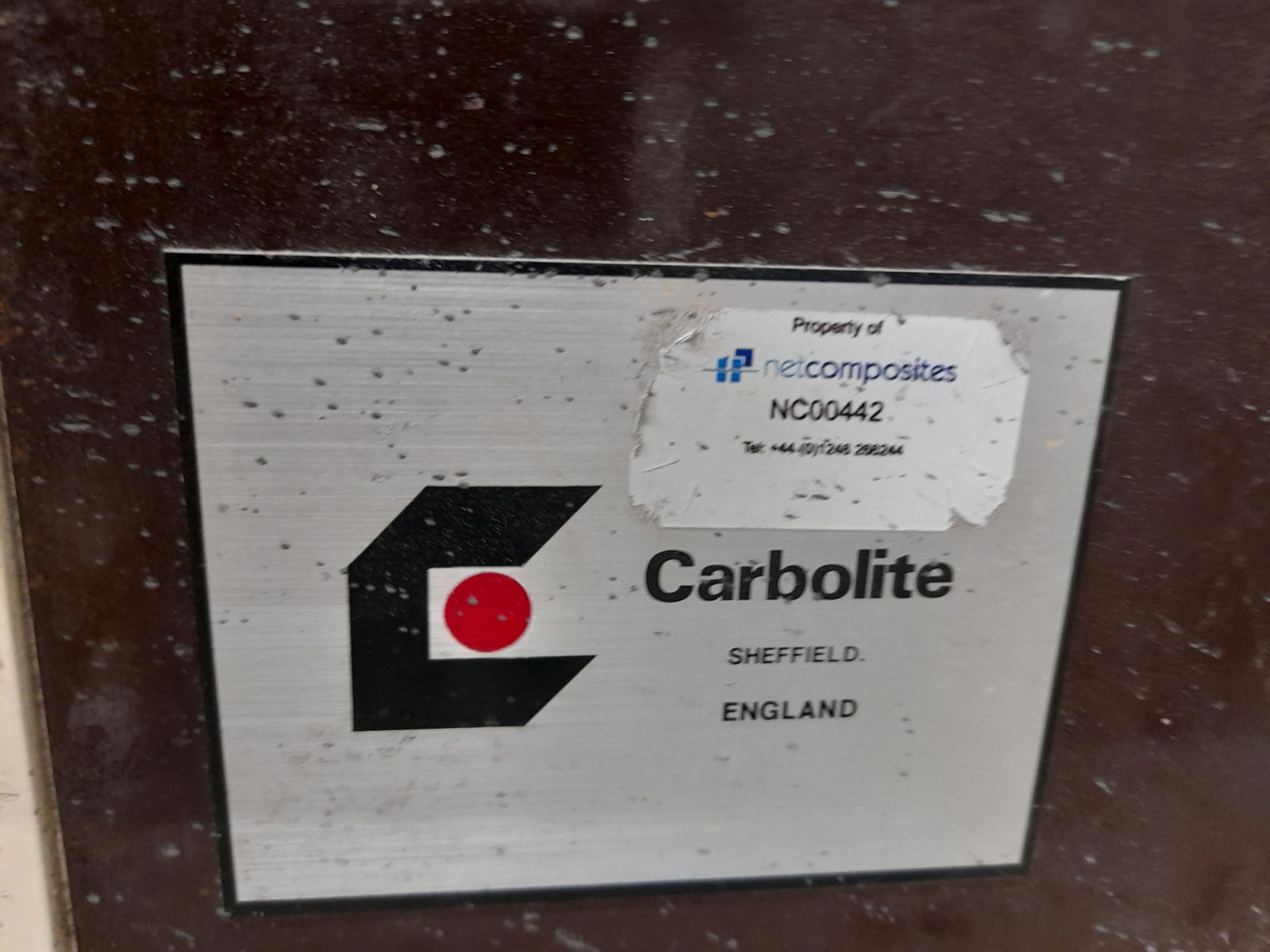 Carbolite Eurotherm Type HTF 1-1400 benchtop furnace, s/n 7 83 794, max temp 1400C (plastic hose - Image 3 of 4