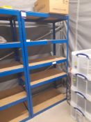 2 - bays of four tier boltless shelving, approx. 900mm x 1800mm x 450mm (Contents not included)