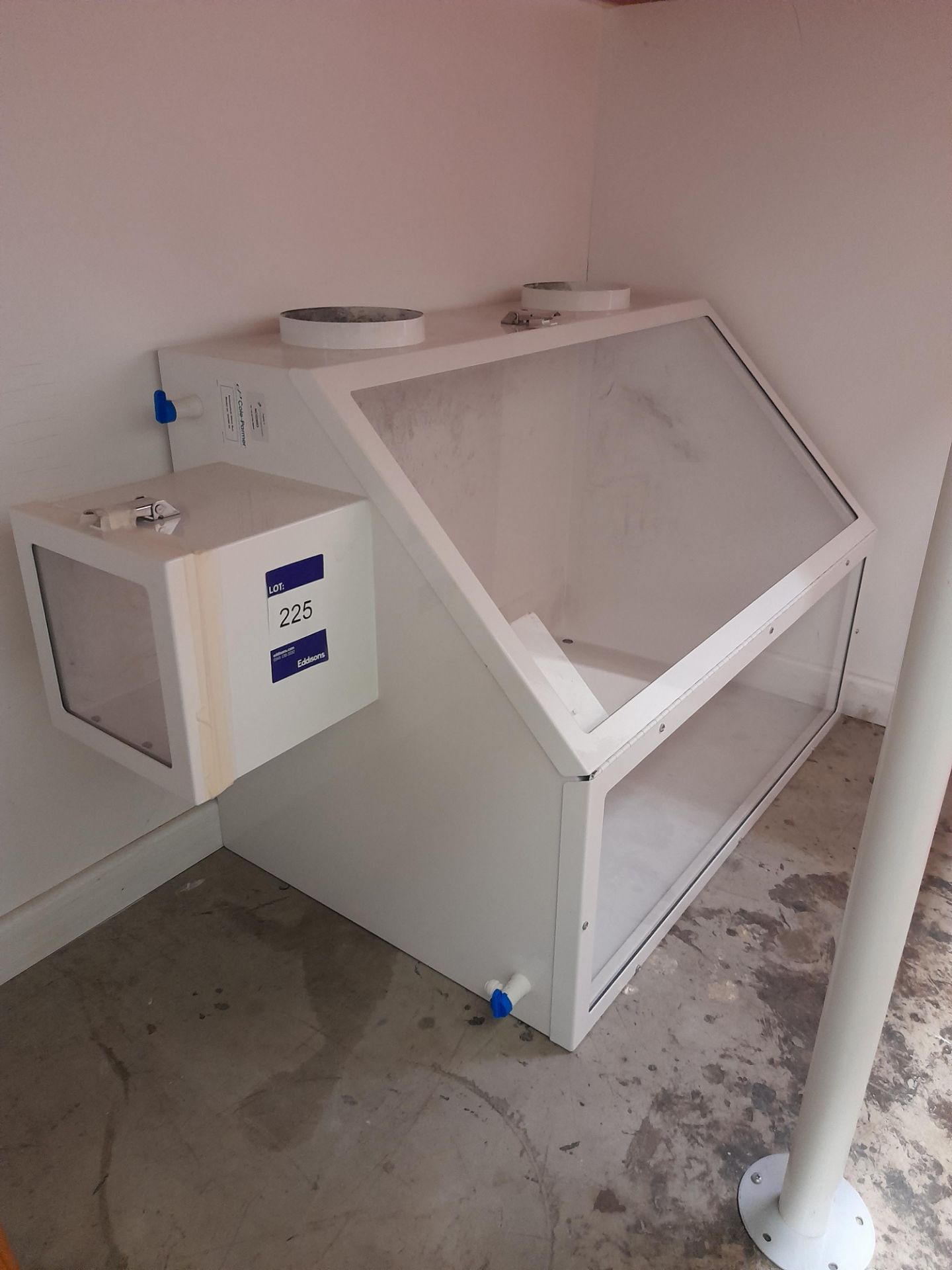 Cole-Parmer desktop inspection cabinet, Approx. 840mm x 520mm x 600mm (not installed)